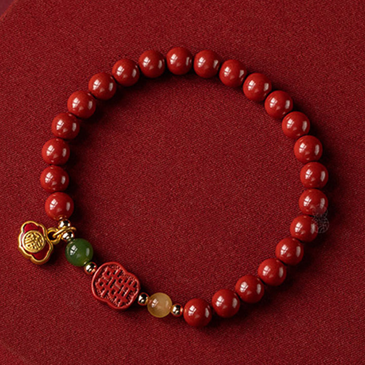 Pulsera Calma Felicidad Cinabrio Buddha Stones
