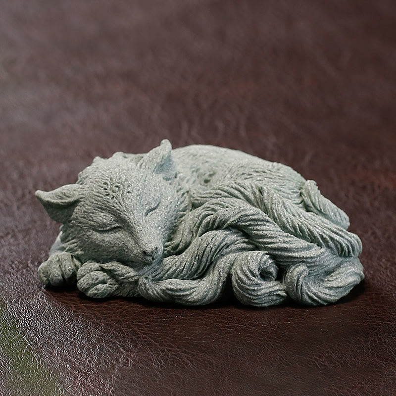 Buddha Stones pequeñas de nueve colas, protección de zorro, decoración para el hogar, té, mascota - image 4