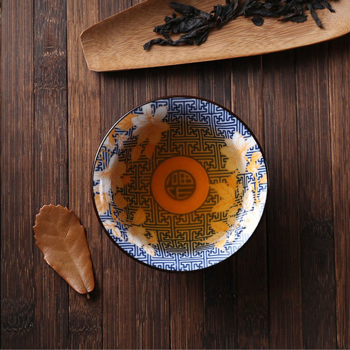 Taza de té de Buddha Stones, flores, carácter Fu, montañas, loto, flores de cerezo, taza de té de Kung Fu