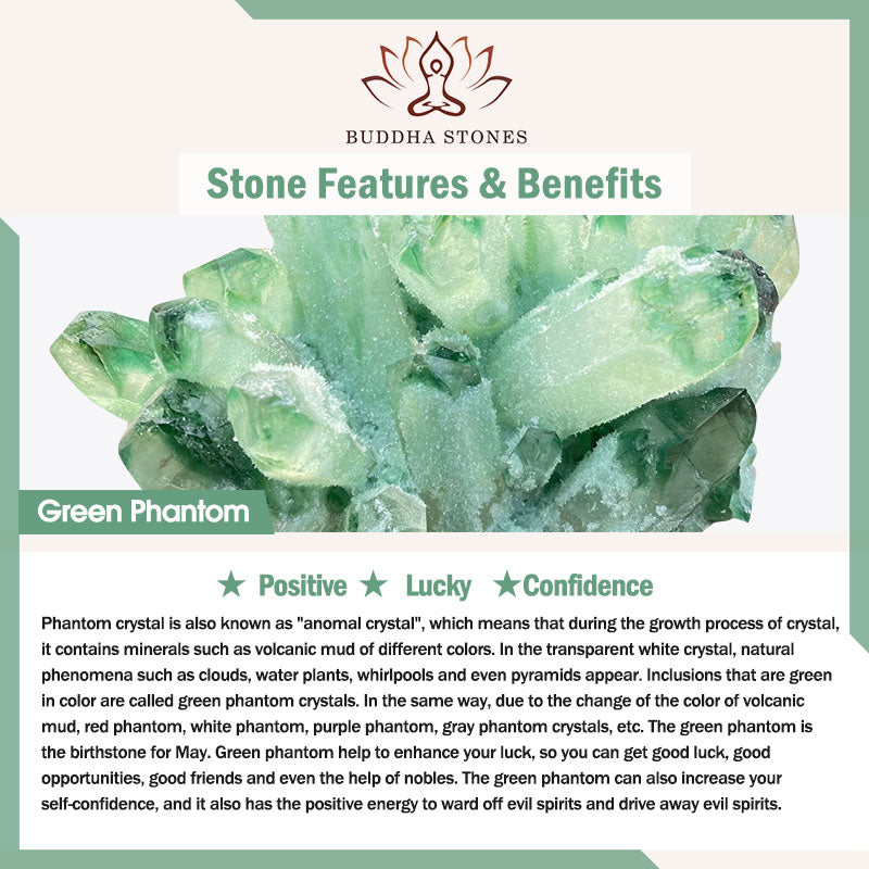 Buddha Stones con forma de calabaza de confianza fantasma verde natural con piedras de Buda