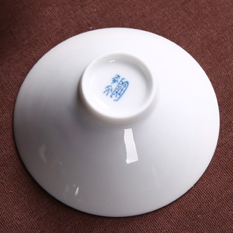Buddha Stones Jingdezhen, porcelana azul y blanca, pez Koi, taza de té de cerámica, tazas de té de Kung Fu