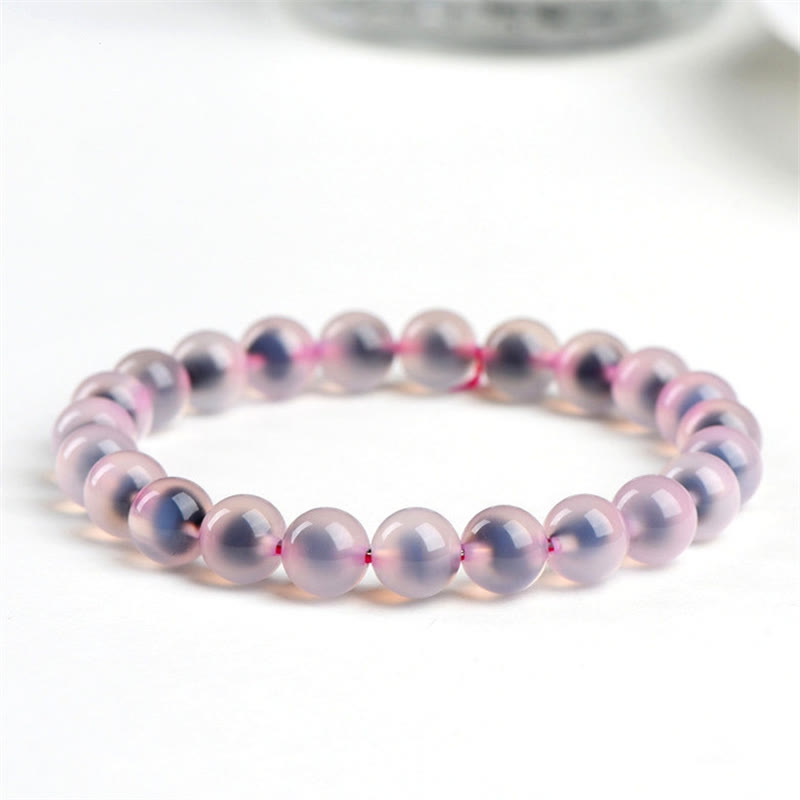 Pulsera de cuentas de fuerza de armonía de ágata de caramelo colorida natural de Buddha Stones