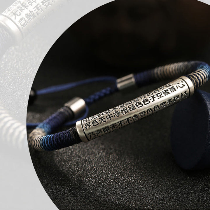 Pulsera trenzada hecha a mano con Buddha Stones de plata de ley 999 con forma de corazón Sutra Calm - image 7