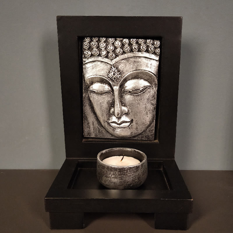Buddha Stones Buda Compasión Serenidad Hogar Oración Altar Zen Decoración - Buda de plata - image 11