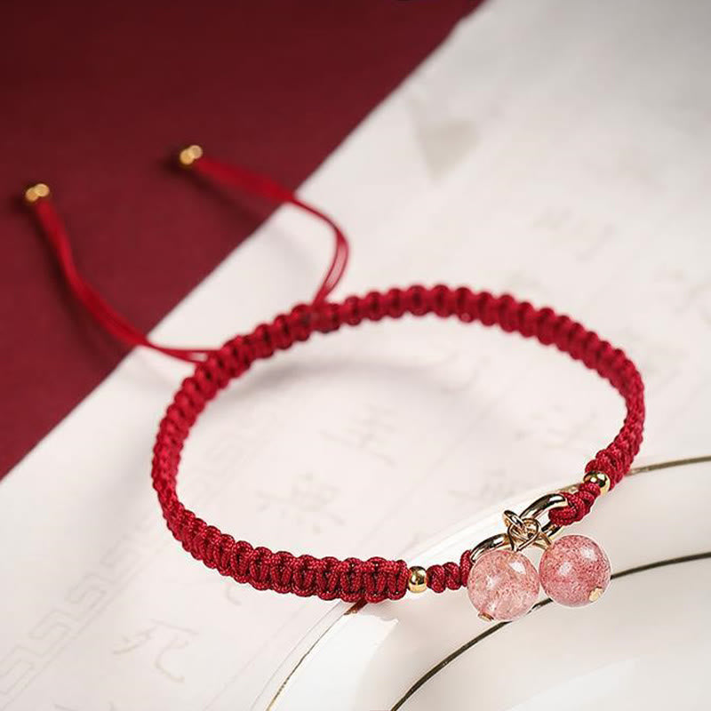 Pulsera positiva con cuentas fantasma, cuarzo fresa Natural, amatista, verde, Buddha Stones