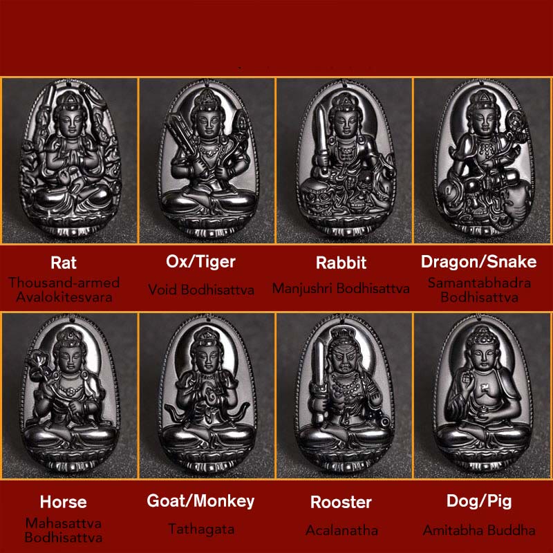 Tíbet 108 Mala cuentas Rudraksha Bodhi semilla zodiaco chino Buda Natal pulsera con dijes de riqueza