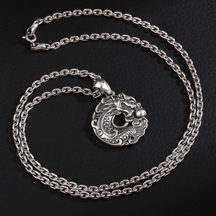 Colgante de collar de riqueza con hebilla de paz y dragón de pez Koi - image 11