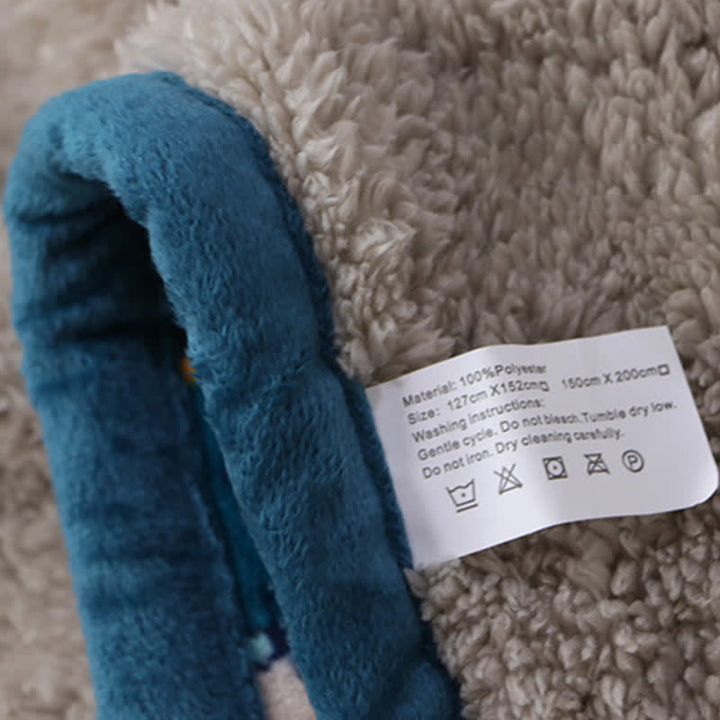 Manta de cama suave y cálida geométrica - image 20