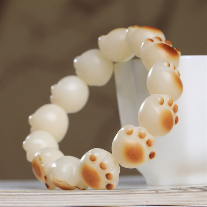 Pulsera de paz con semillas de Bodhi y garra de gato con Buddha Stones - 16-17 mm - image 1