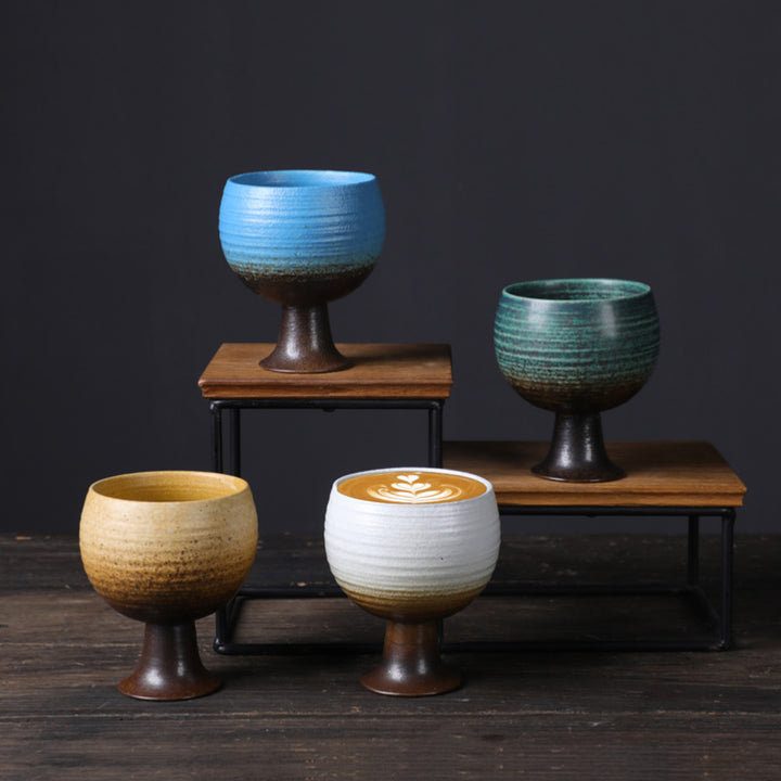 Taza de café y vino de cerámica con diseño de copa de pequeña capacidad con Buddha Stones, taza de café y té, 170ml