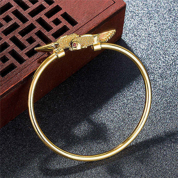 Pulsera de riqueza y prosperidad de cobre con pez Koi doble de Buddha Stones