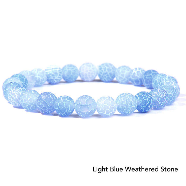 Pulsera con cuentas de equilibrio de cristal de piedra de ágata natural