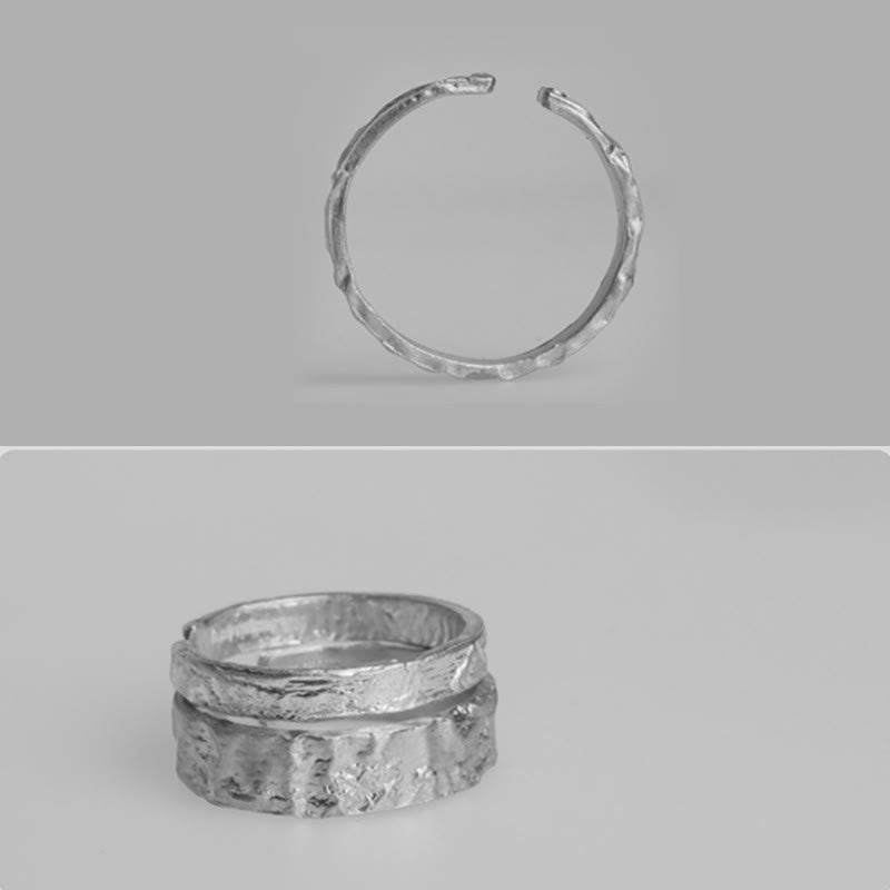 Anillo de pareja de bendición de diseño simple de plata de ley 925 - image 13