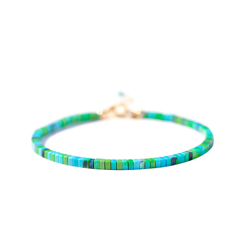 Pulsera de cadena de fuerza de amistad con cuentas turquesas