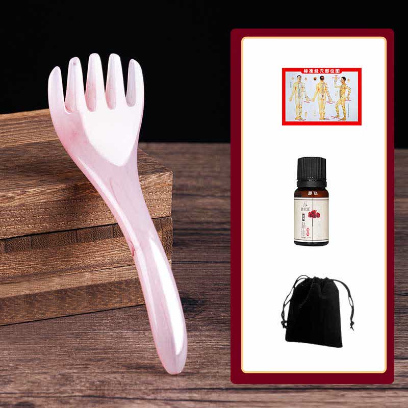 Juego de herramientas de peine de masaje Gua Sha de resina