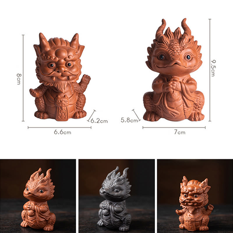 Buddha Stones, dragón de la suerte, riqueza, té, mascota, figura decorativa de arcilla púrpura, decoración - image 19