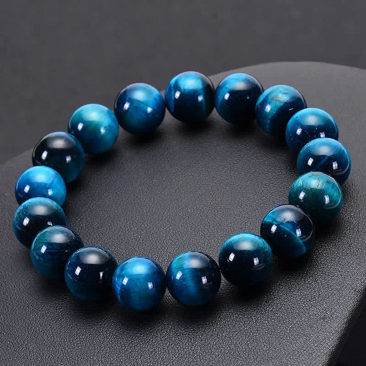 Pulsera de protección de ojos de tigre azul con Buddha Stones