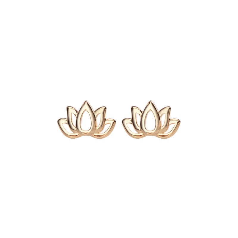 Pendientes de bendición de flor de loto de plata de ley 925 con Buddha Stones - image 7