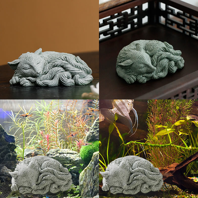 Buddha Stones pequeñas de nueve colas, protección de zorro, decoración para el hogar, té, mascota - image 6