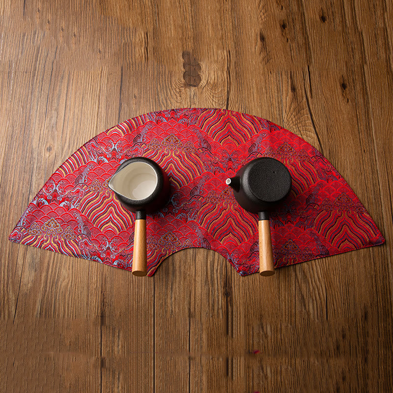 Buddha Stones, ola de mar Vintage, flor de ciruelo de bambú bordada