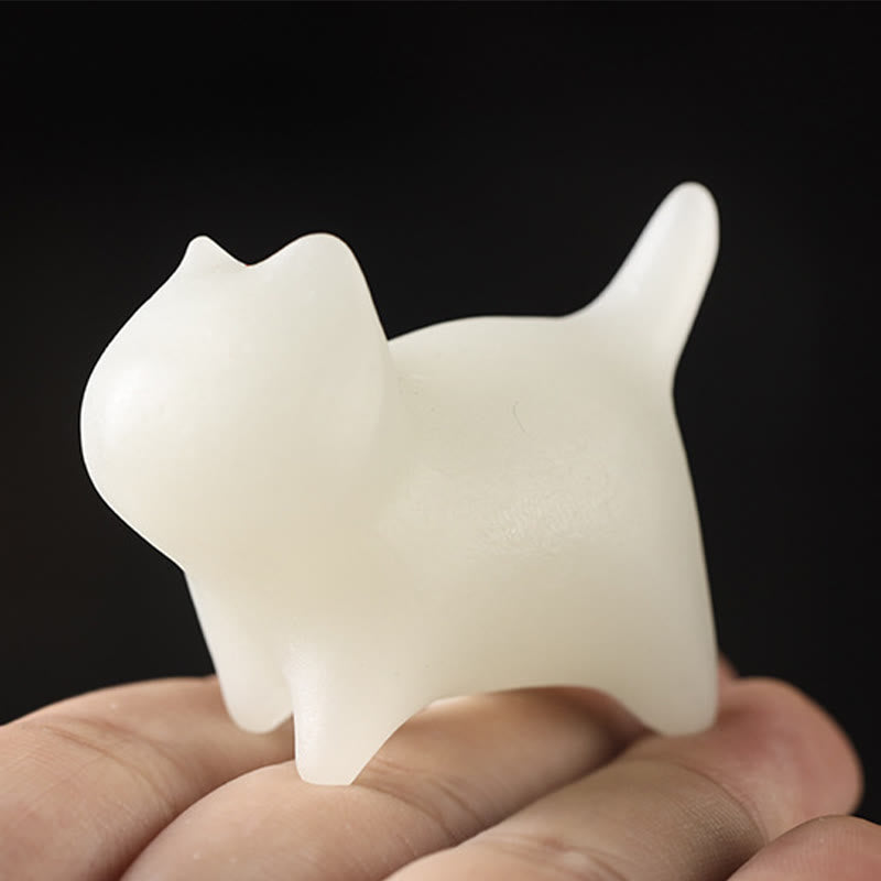 Buddha Stones, 2 uds., Mini gato lindo, piedra luminosa, gato de la suerte, decoración energética - image 5