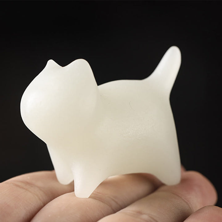 Buddha Stones, 2 uds., Mini gato lindo, piedra luminosa, gato de la suerte, decoración energética - image 5