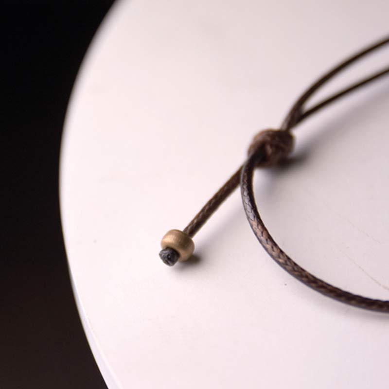 Colgante de collar con iluminación de madera de ébano con círculo Zen de Buddha Stones - image 12