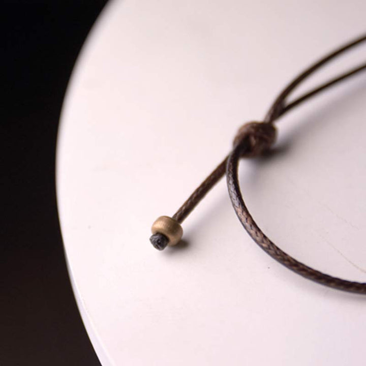 Colgante de collar con iluminación de madera de ébano con círculo Zen de Buddha Stones - image 12