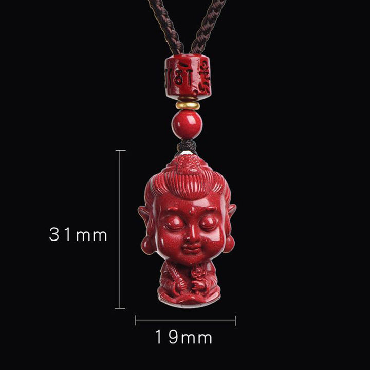 Buddha Stones zodiaco chino Buda Natal amuleto de cinabrio Natural mantener alejado los espíritus malignos COLLAR COLGANTE