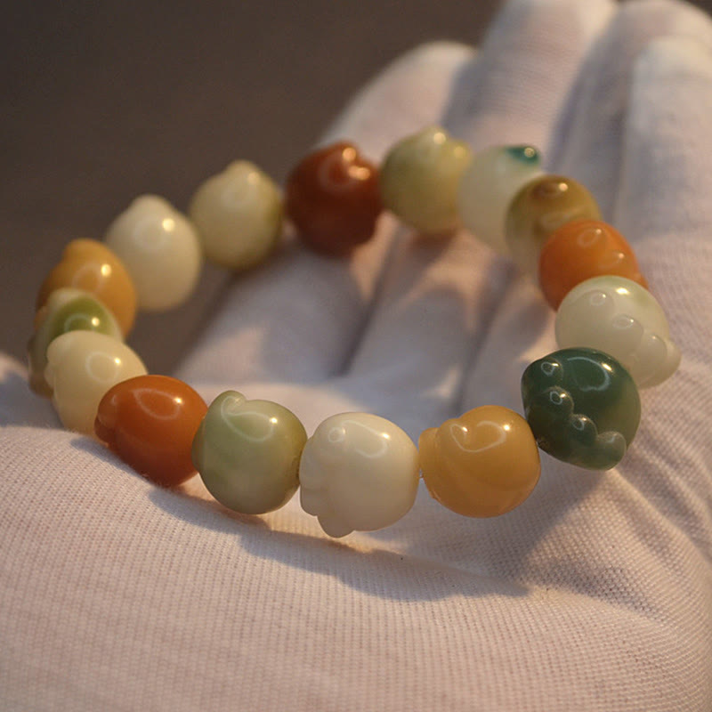 Pulsera de armonía tranquila con diseño de pata de gato y semillas de Bodhi multicapa con Buddha Stones - image 5