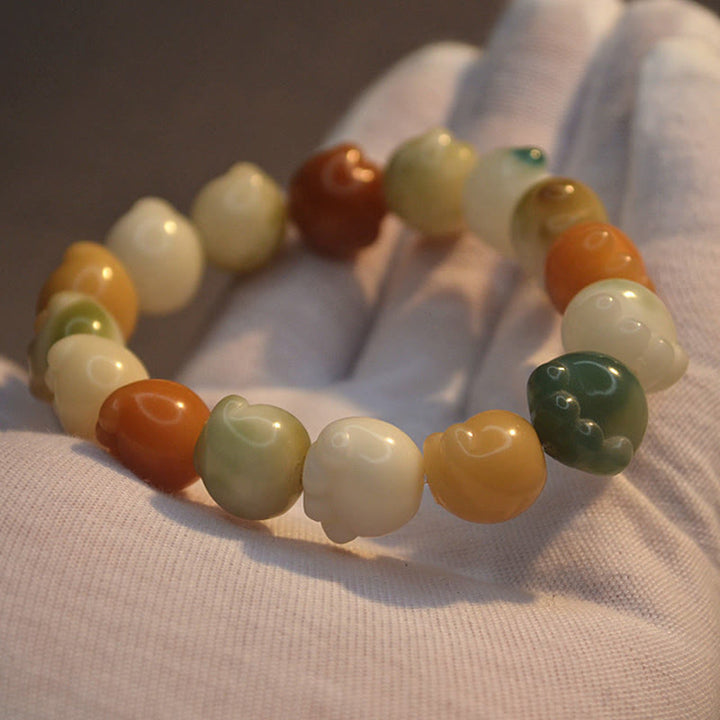 Pulsera de armonía tranquila con diseño de pata de gato y semillas de Bodhi multicapa con Buddha Stones - image 5