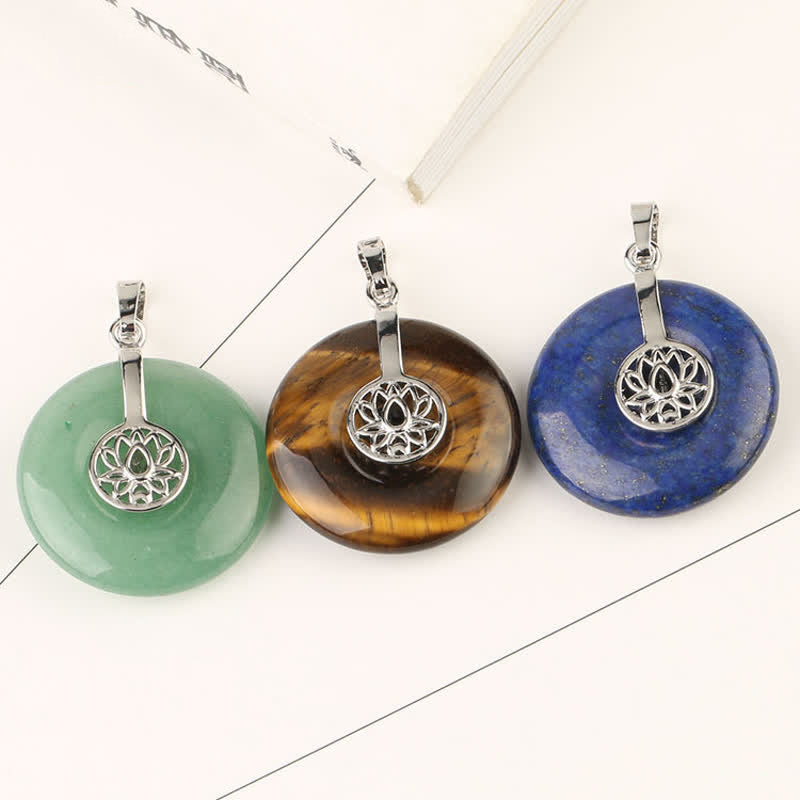 Buddha Stones, varios cristales, amatista, cristal rosa, colgante de collar curativo de loto - image 3