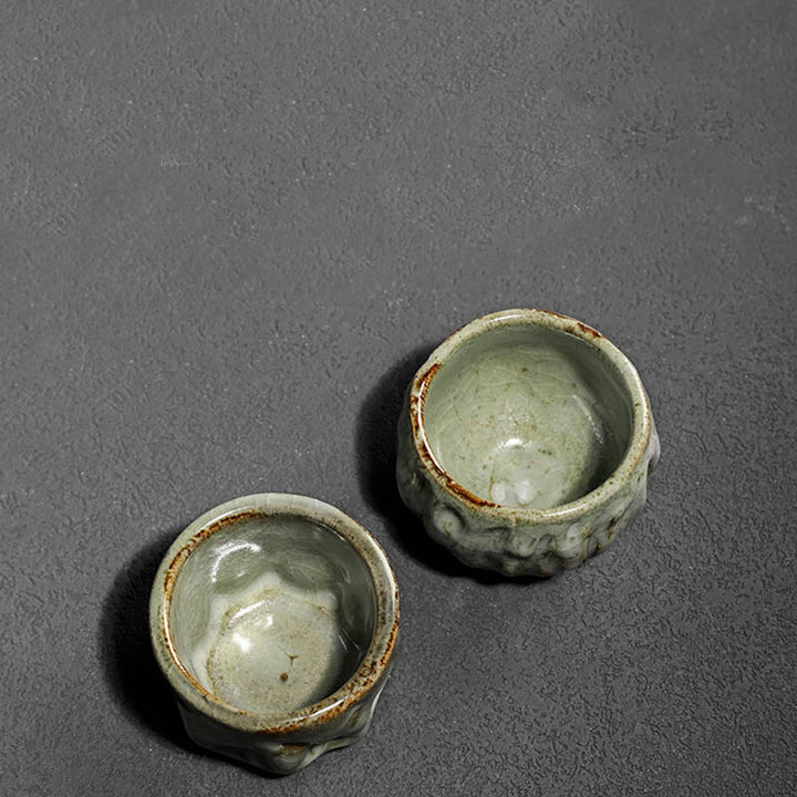 Buddha Stones hechas a mano, textura de hielo agrietada Simple, taza de té de cerámica china Jianzhan, taza de té de Kung Fu