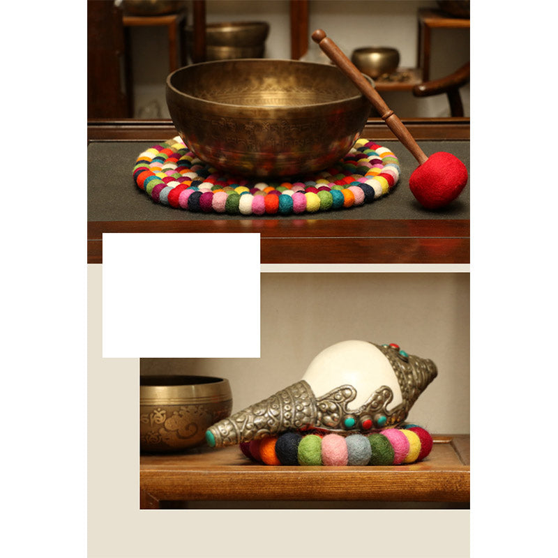 Buddha Stones , decoración artesanal de cojín de lana de fieltro
