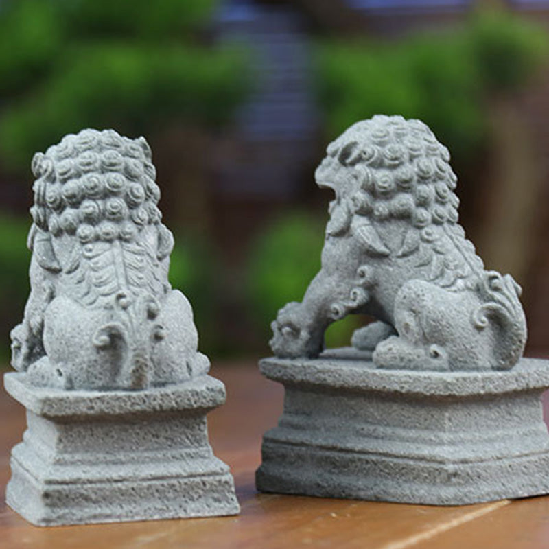Buddha Stones León Fu Foo Perros Elefante Proteger del mal Bendición Decoración del hogar