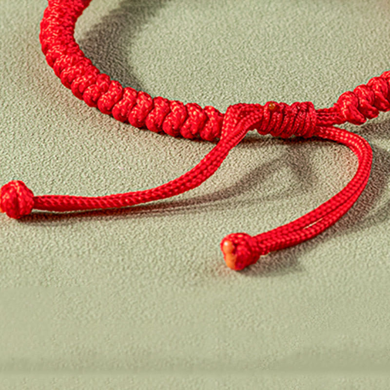 Pulsera de cuerda trenzada con nudo King Kong, protección PiXiu de Jade Natural hecha a mano con Buddha Stones - image 6