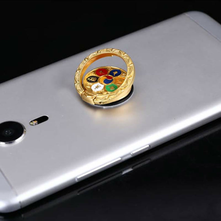 Soporte de anillo para teléfono tibetano Om Mani Padme Hum Peace, decoraciones universales para teléfono - image 9