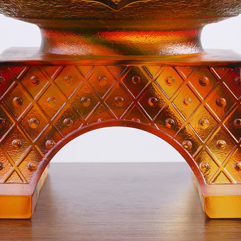 Hecho a mano Liuli Crystal PiXiu Treasure Bowl Art Piece Decoración del hogar - image 13