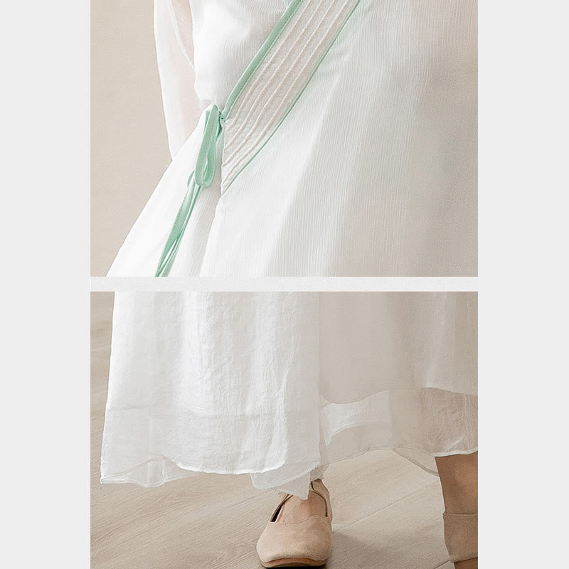 Conjunto de ropa de gasa para mujer, ropa de práctica de meditación espiritual Zen, Buddha Stones, oración Retro
