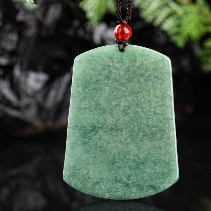Buddha Stones Natural Jade Zodíaco Chino Dragón Mar Suerte Cadena Collar Colgante - image 8