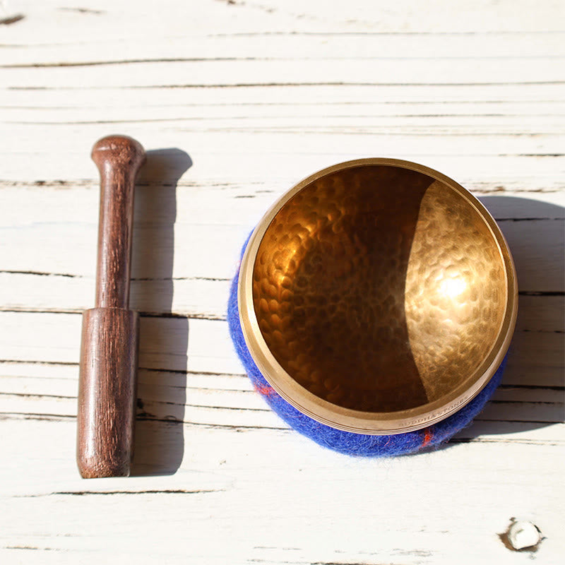 Cuenco tibetano con sonido de meditación hecho a mano para curación y atención plena
