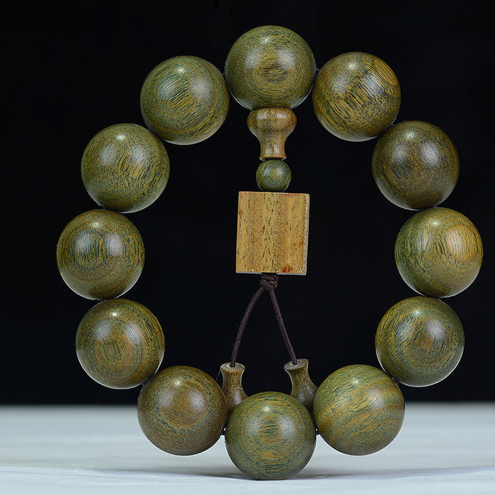 Pulsera curativa de sándalo verde tibetano con Buddha Stones - image 3