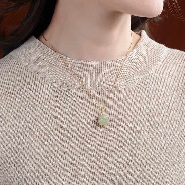 Colgante de plata de ley 925 con diseño de pata de gato y jade blanco hetiano - image 3
