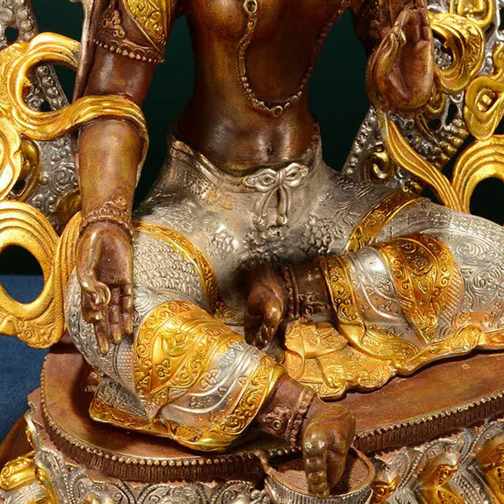 Decoración de estatua de cobre Bodhisattva Green Tara Hope - image 11