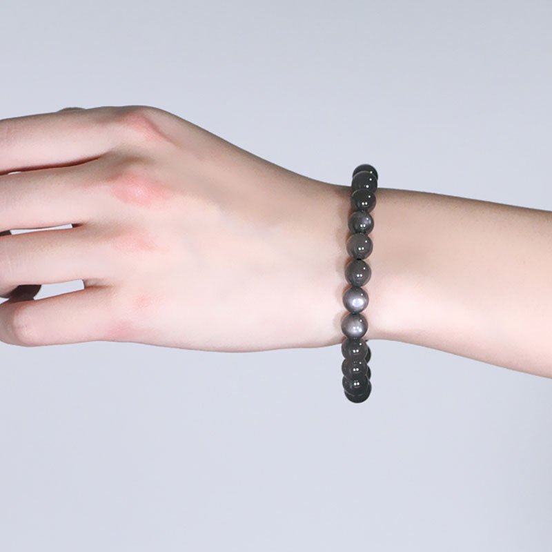 Pulsera de cuentas de amor positivo de piedra lunar natural