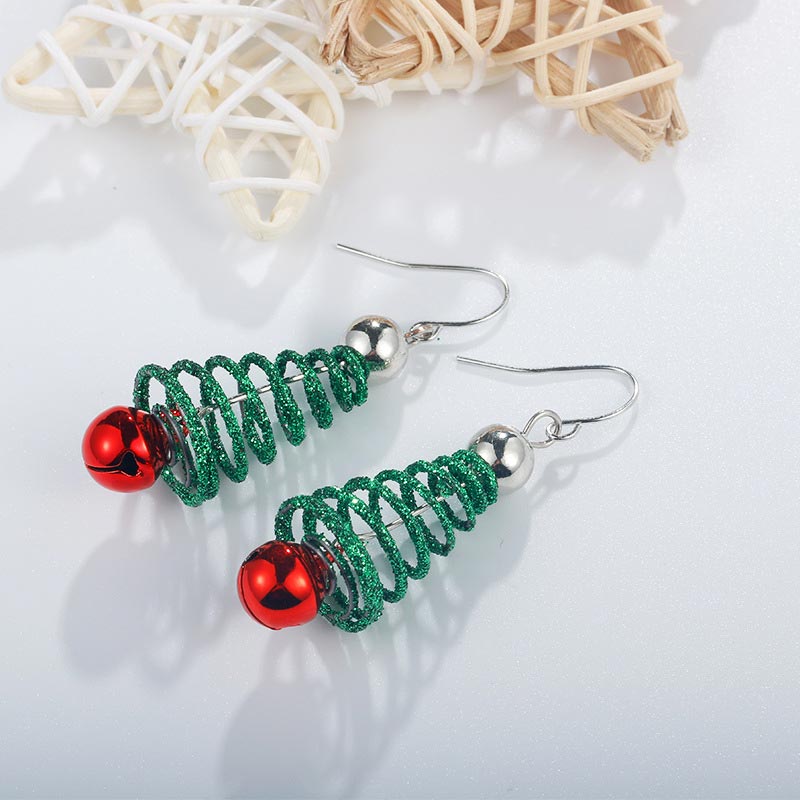 Pendientes colgantes con forma de árbol de Navidad
