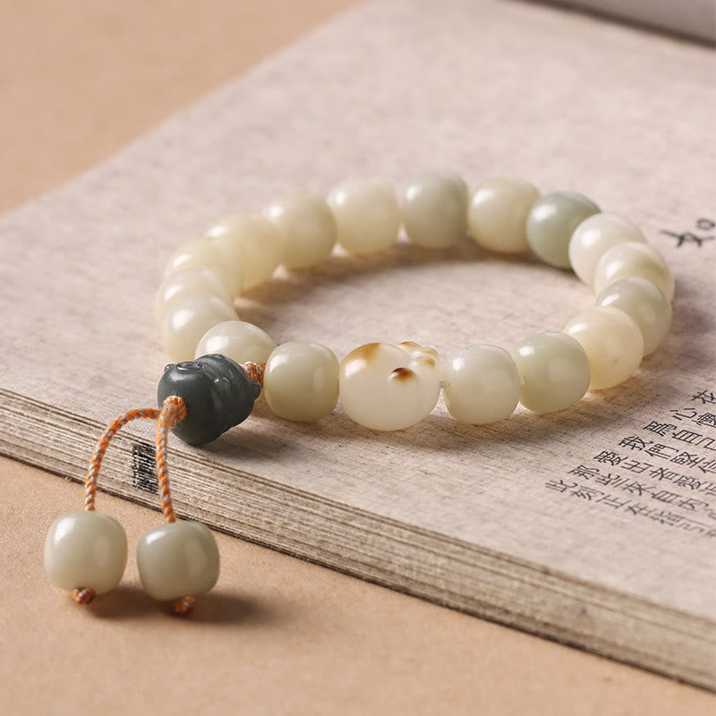 Pulsera de la paz con Buddha Stones, gato de la suerte, semilla Bodhi, pata de gato - image 2