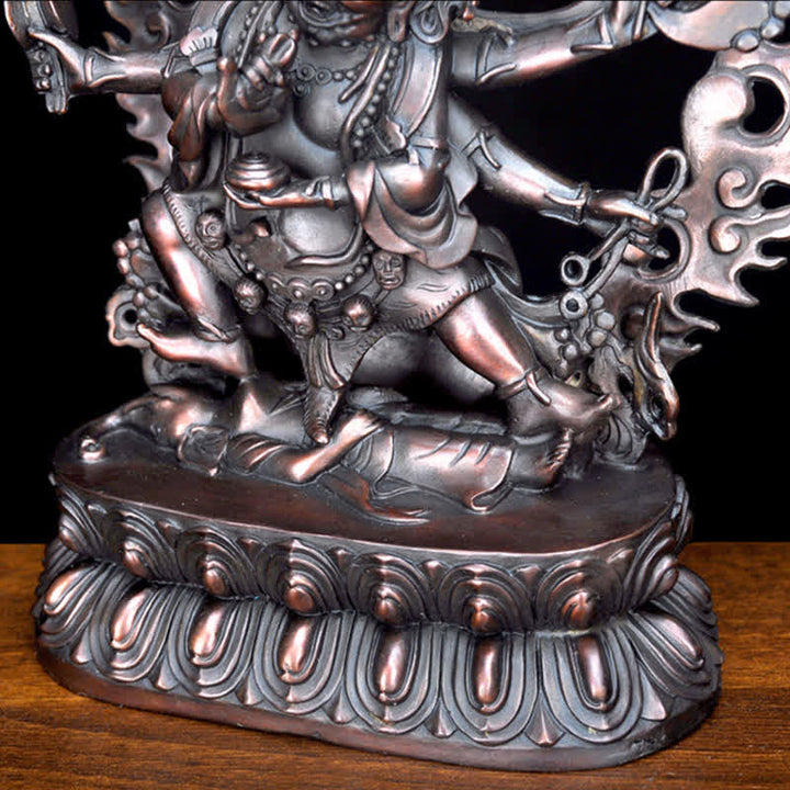 Estatuilla de Bodhisattva Mahakala del Tíbet, decoración de estatua de cobre de compasión - image 13
