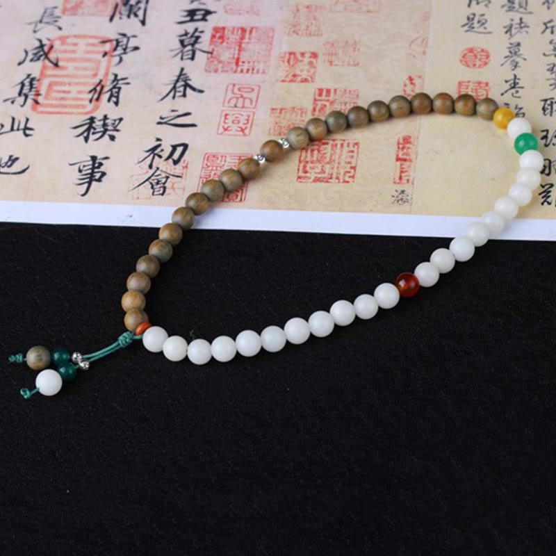 Pulsera de la suerte para despertar con semillas de Bodhi de sándalo verde