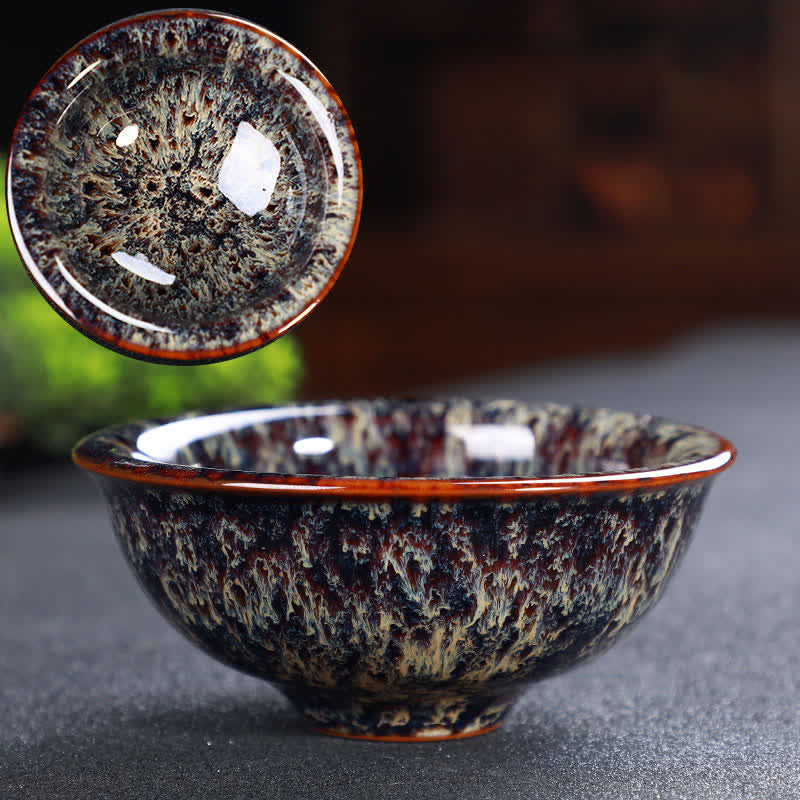 Tazas de té de cerámica coloridas con Buddha Stones para el hogar y la oficina